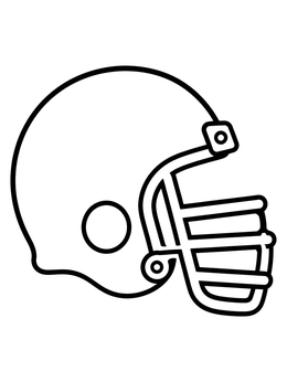 Free printable Simple Football Helmet Side View coloring page