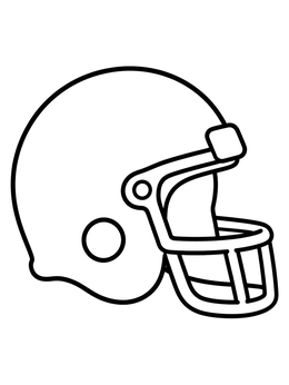 Free printable Simple Football Helmet Side View coloring page