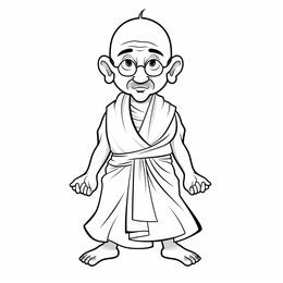 Gandhi Coloring Page For Download - Coloring Page