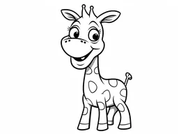 Friendly Spotted Giraffe Standing Tall