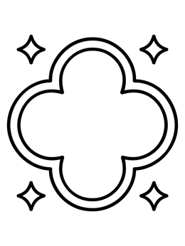 Free printable Simple Gothic Quatrefoil Pattern coloring page