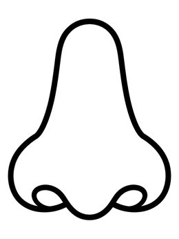 Free printable Simple Human Nose Outline coloring page