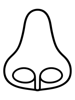 Free printable Simple Human Nose Outline coloring page