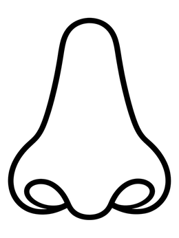 Free printable Simple Human Nose Outline coloring page