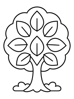 Simple Leafy Tree With Large Leaves