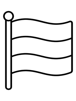 Free printable Simple Lithuania Flag Outline coloring page