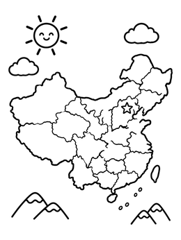 Free printable Map Of China With Provinces coloring page