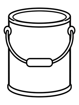 Free printable Simple Metal Paint Can coloring page