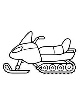 Free printable Simple Modern Snowmobile Profile coloring page