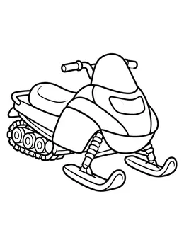 Snowmobile Coloring Book cover page