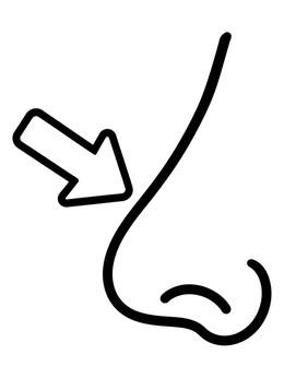 Free printable Simple Nose Profile With Arrow coloring page
