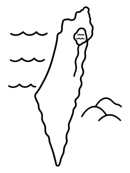 Free printable Simple Outline Map Of Israel coloring page
