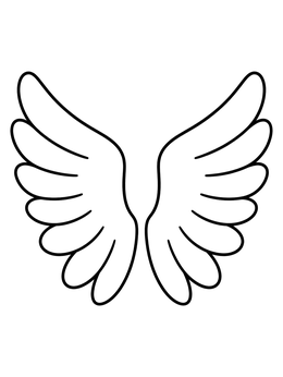 Free printable Simple Pair Of Angel Wings coloring page