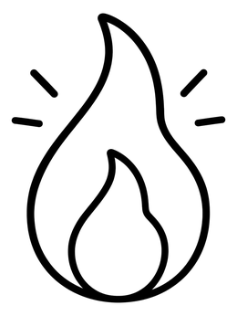 Free printable Simple Pentecost Flame Symbol coloring page