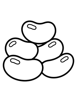 Free printable Simple Pile Of Beans coloring page