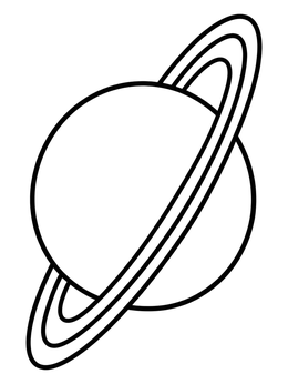 Free printable Simple Tilted Planet Uranus coloring page