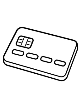Free printable Simple Plastic Credit Card coloring page