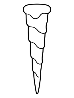 Free printable Simple Pointed Icicle coloring page