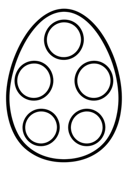 Free printable Simple Polka Dot Easter Egg coloring page