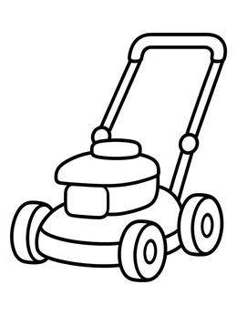 Free printable Simple Push Lawn Mower coloring page