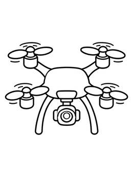Free printable Quadcopter Drone With Camera coloring page