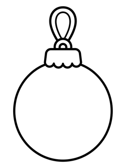 Free printable Simple Round Hanging Ornament coloring page