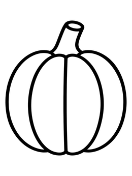 Free printable Simple Round Pumpkin Outline coloring page