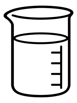 Free printable Simple Science Laboratory Beaker coloring page