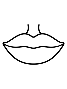Free printable Simple Smiling Lips With Philtrum coloring page