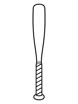 Free printable Simple Softball Bat Outline coloring page
