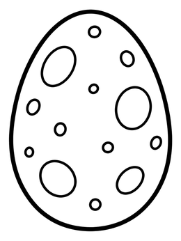 Free printable Spotted Dinosaur Egg coloring page
