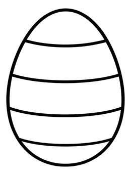 Free printable Simple Striped Easter Egg coloring page