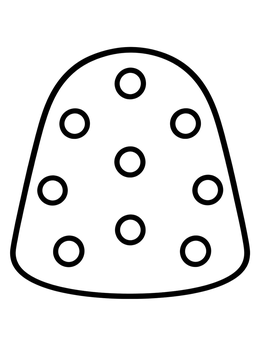 Free printable Simple Sweet Gumdrop Candy coloring page