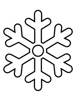Simple Symmetrical Winter Snowflake