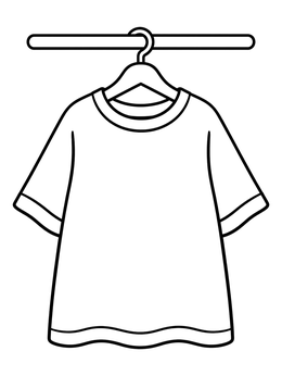 Free printable Simple T Shirt On A Hanger coloring page