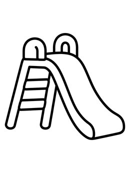 Free printable Simple Toddler Playground Slide coloring page