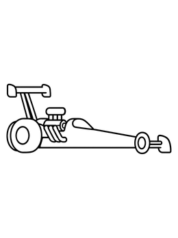 Free printable Simple Long Top Fuel Dragster coloring page