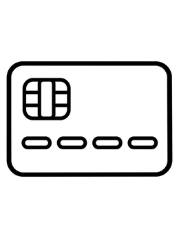 Free printable Simple Toy Credit Card coloring page