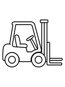 Free printable Simple Toy Forklift coloring page
