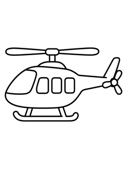 Free printable Simple Toy Helicopter coloring page
