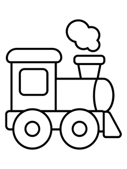Free printable Simple Toy Steam Train coloring page