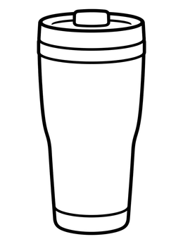 Free printable Simple Travel Coffee Tumbler coloring page