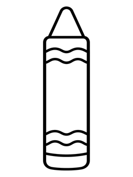Free printable Simple Wax Crayon With Wavy Pattern coloring page