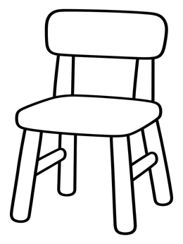 Free printable Simple Wooden Chair coloring page