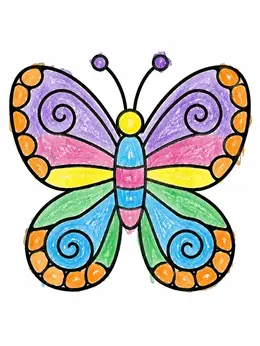 Patterned Pigmentation Simple Zentangle Butterfly Pattern Coloring Page