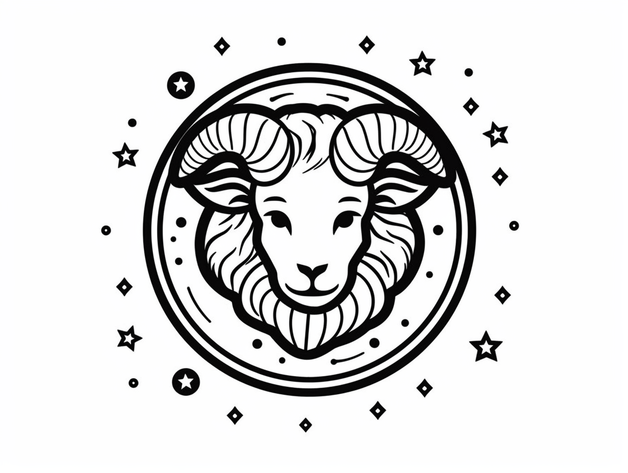 Simple Zodiac Sign Coloring Page - Coloring Page