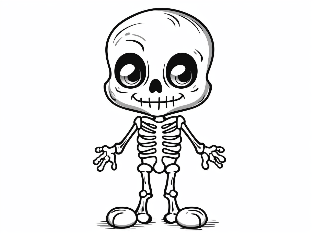 Skeleton Coloring For Little Artists - Coloring Page