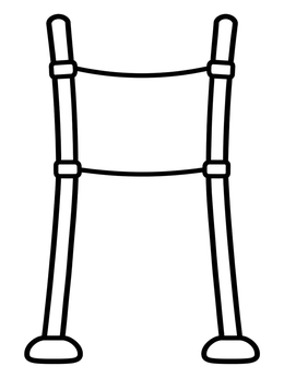 Free printable Ski Slalom Gate With Banner coloring page