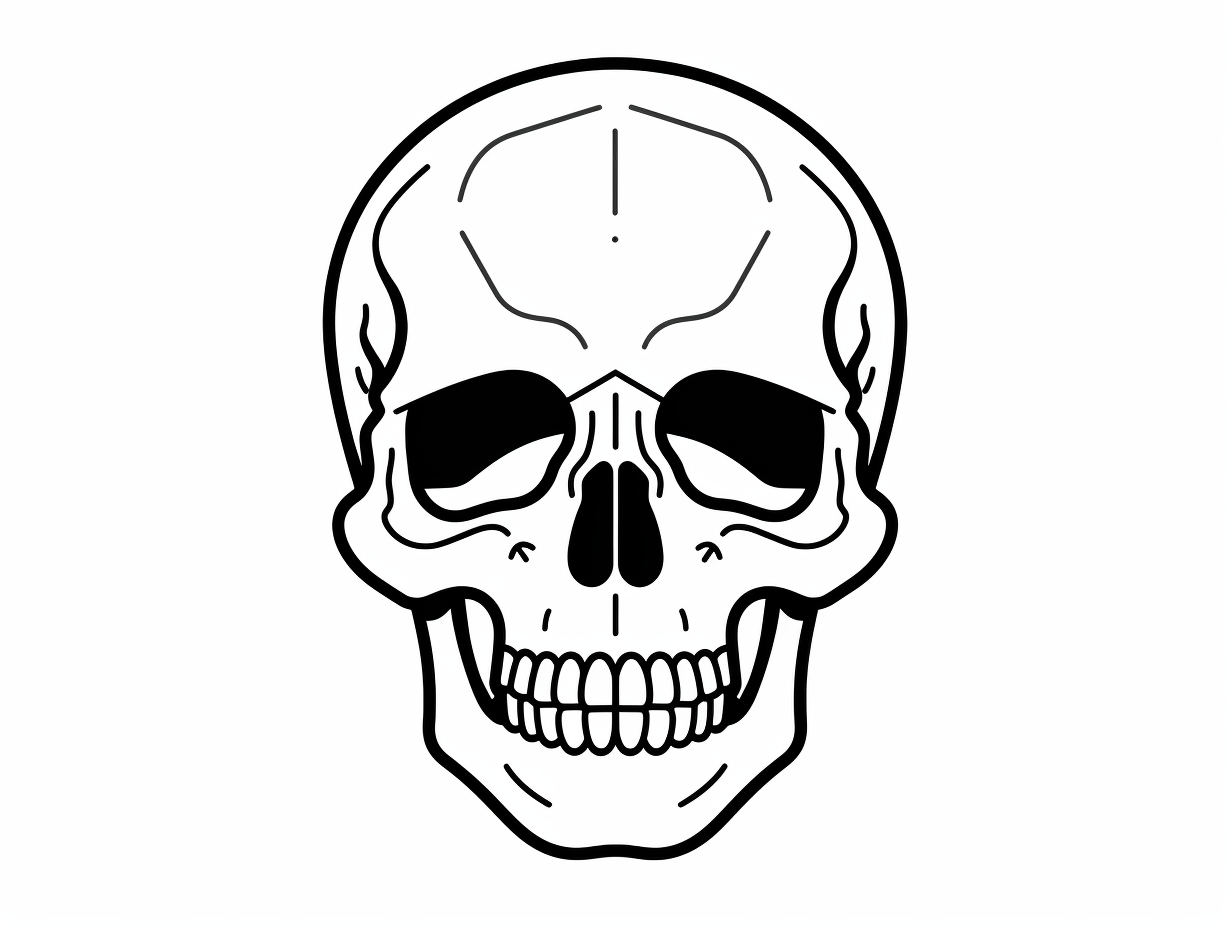 Skull Anatomy Artwork For Coloring - Coloring Page