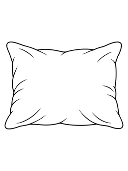 Free printable Fluffy Soft Bed Pillow coloring page